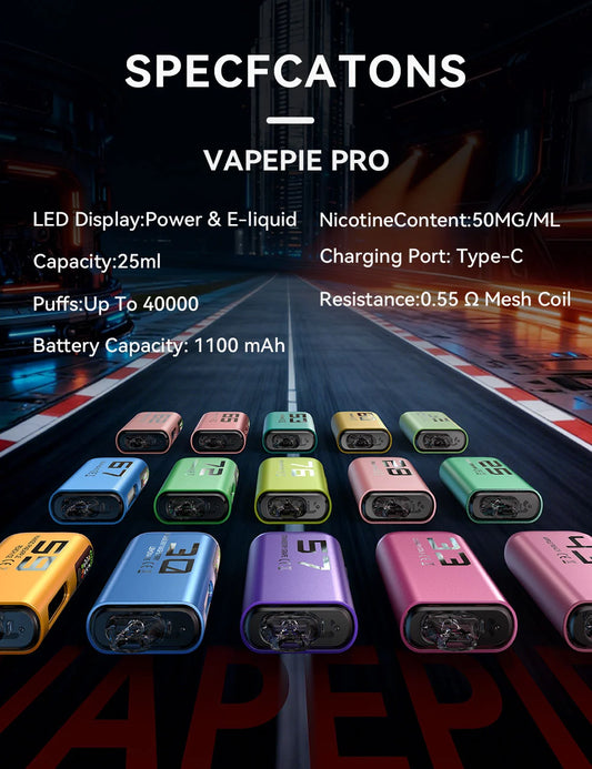Vapepie Max 40000 Puffs Disposable E-Cigarette | Visible E-Liquid Window and Long-Lasting Performance（副本）