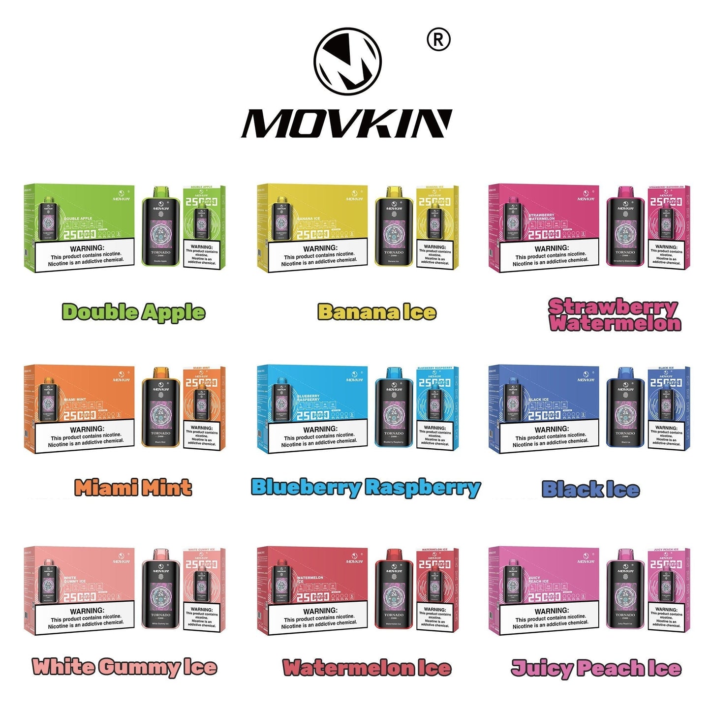 Movkin Tornado 25000 Vape – Inteligentny wyświetlacz i najlepsze smaki