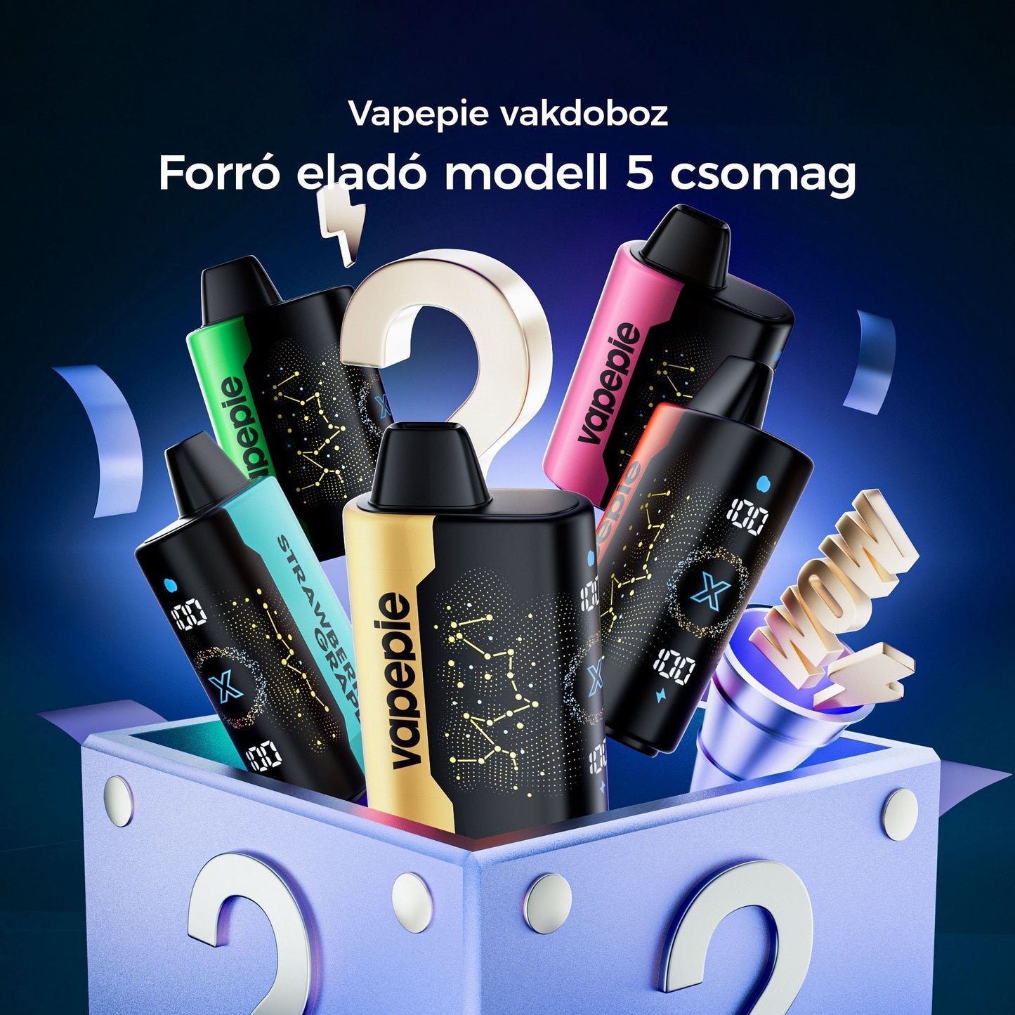 💎 Zestaw 5 tajemniczych pudełek – VAPEPIE 25000 ZACIĄGNIĘĆ